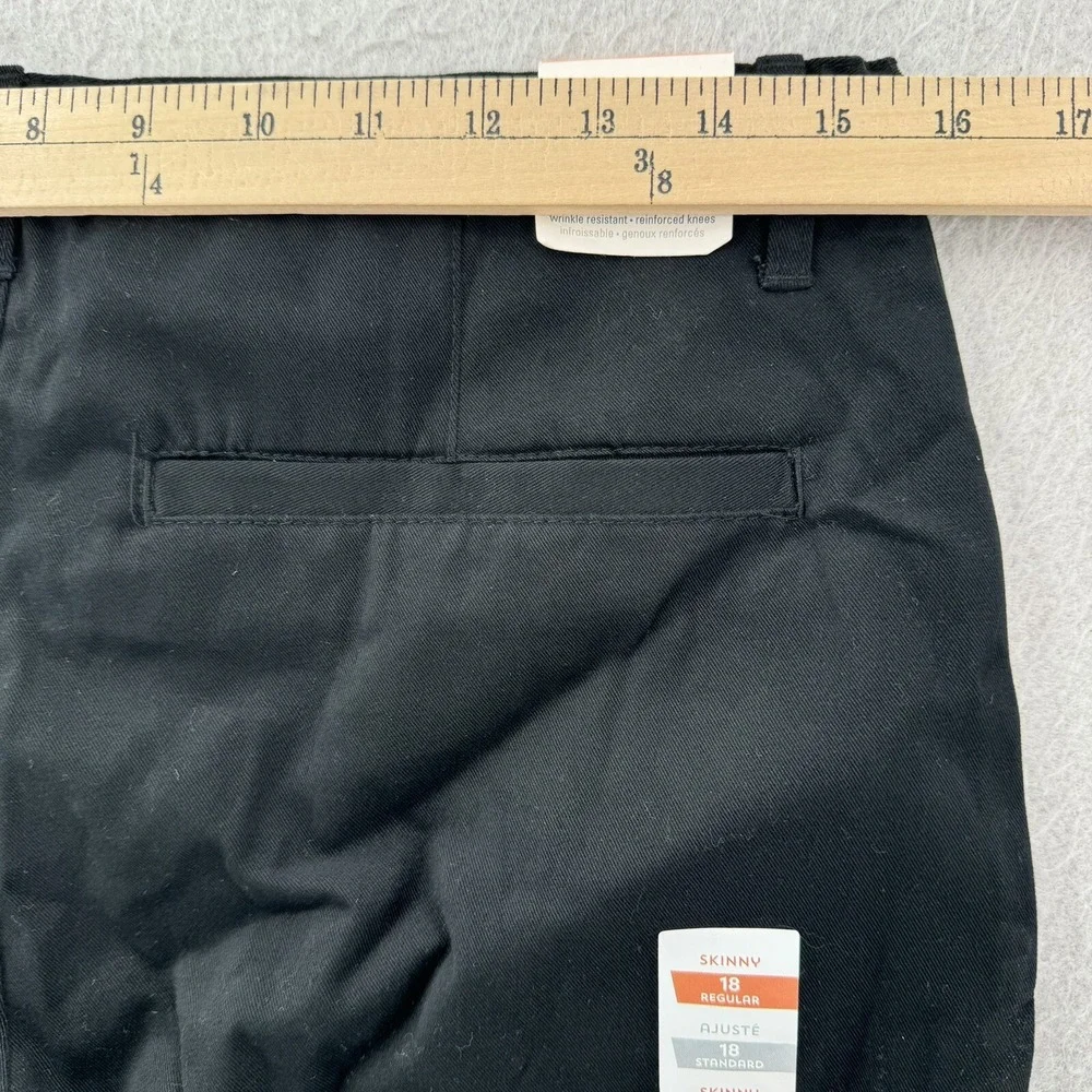 NWT Old Navy Pants Boys Youth Size‎ 18 Black Skinny Chino Adjustable Waist